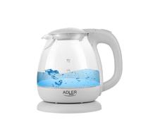 Adler AD 1238 Hervidor de Agua Eléctrico de Cristal, Pequeño, 1L, 1100W, Iluminación LED, 1100 W, 1 Litro