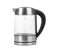 Adler Hervidor eléctrico AD-1247 1,7 L cristal 60–100 °C 2200 W inalámbrico 360º apagado automático