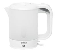 Adler AD 1381 - Hervidor de agua eléctrico (0,5 L, compacto, 600 W, sin BPA, ideal para viajes, camping y oficina, apagado automático, parada de ebullición, indicador de nivel de agua
