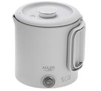 Adler AD 1388 Hervidor eléctrico 0,8 L para viajes, gris, 650 W