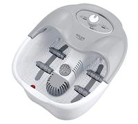 Adler AD 2167 AD-2167 Masajeador de Pies con Agua, Masaje de Burbujas y por vibración, Control de Temperatura por Infrarrojos, Cepillos Intercambiables, 80 W, Kunststoff, Gris, Talla única