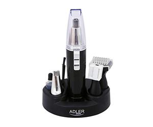 Adler AD 2907 Cortapelos Profesional para Nariz y Orejas, Kit Completo