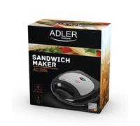 Adler ad 3015 - sandwichera, color negro y gris