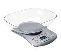 Adler AD 3137w Báscula de Cocina Digital con Pantalla LCD, Alta Precisión 1Gr, Hasta 5 Kg, Bowl medidor,