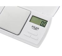 ADLER AD-3161 Balanza de Precisión de Bolsillo (500-0.01 g) Balanzas de Comida pequeñas, Balanzas de joyería eléctricas, Pantalla LCD, Acero Inoxidable