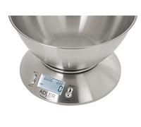 Adler ad 3166 báscula de cocina acero inoxidable, blanco encimera alr