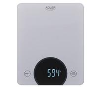 Adler ad 3173s báscula de cocina gris integrado rectángulo báscula