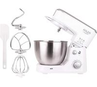 Adler AD 4216 Robot Cocina Batidora amasadora repostería capacidad de 4 litros, 6 velocidades, movimiento orbital, 1000 W color blanco