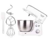 Adler AD 4216 Robot Cocina Batidora amasadora repostería capacidad de 4 litros, 6 velocidades, movimiento orbital, 1000 W color blanco