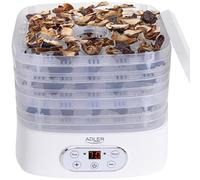 ADLER AD 6658 - Deshidratador de alimentos, 550 W, deshidratador, color blanco