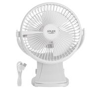 Adler AD 7342 Ventilador 2 en 1 con clip USB-C 15,5 cm
