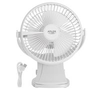 Adler AD 7342 Ventilador 2 en 1 con clip USB-C 15,5 cm