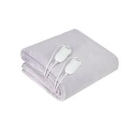 ADLER AD7426 Calienta Camas Eléctrico Doble 150 x 160 cm Cama Matrimonio 3 Niveles Temperatura, Lavable, Forro Polar Perla, 120W