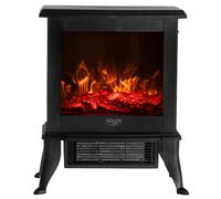 Adler AD 7754 chimenea eléctrica con efecto de llama 3D 1000/1800 W | elemento calefactor cerámico termostato | cristal templado funcionamiento silencioso diseño compacto portátil | calefactor para sa