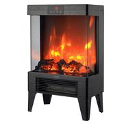 Adler AD 7755 Chimenea eléctrica LED 2000W con mando negro [EEK: A]