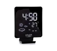 ADLER AD1176 Estación Meteorológica Temperatura Interior y Exterior, Sensor Inalámbrico, Pronóstico de Tiempo, Indicador Fecha y Hora, Alarma