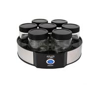 Adler AD4476 - Yogurtera capacidad 1,4 Litros, 7 tarros 200ml, negro
