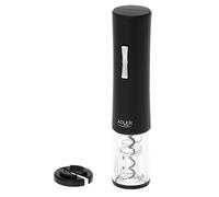 Adler AD4490 Sacacorchos Eléctrico Profesional, Abridor de Botellas con Cortador de Cápsulas, Abridor de vino Automático, sin Cable, Iluminación LED, Negro