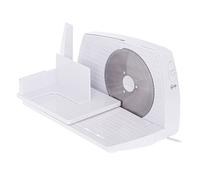 Adler AD4703 Cortafiambres Eléctrico Plegable, Loncheador Rebanador de Pan, Grosor de Corte Ajustable hasta 15mm, Protector de Dedos, Disco Corte de Acero Inoxidable 17 cm, 400W, Blanco