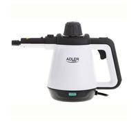 Adler AD7038 Vaporeta Limpiador Vapor a Presión, Desinfección Portátil, Caudal Vapor 44 g/min, 450ml, 12 Accesorios Limpieza Hogar Tapicería, Colchón, Sofás, Asientos Coche, Suelos, 2000W