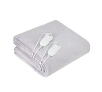 ADLER AD7426 Calienta Camas Eléctrico Doble 150 x 160 cm Cama Matrimonio 3 Niveles Temperatura, Lavable, Forro Polar Perla, 120W