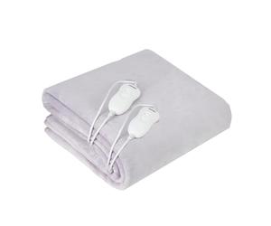 ADLER AD7426 Calienta Camas Eléctrico Doble 150 x 160 cm Cama Matrimonio 3 Niveles Temperatura, Lavable, Forro Polar Perla, 120W