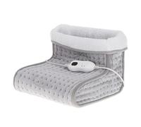 Adler AD7432 Calientapiés Eléctrico 6 niveles temperatura, temporizador 90 min, Calentador de Piés Tejido Lavable, Hasta Talla 46, 100W