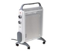 ADLER AD7750 Radiador Convector Eléctrico Aire Caliente, Regulador de Temperatura, Termostato Para Bajo Consumo, Silencioso, Portátil, Asa y Ruedas de Transporte, 2 Niveles Potencia 1000W /2000W