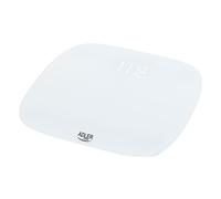 Adler AD8176 Báscula de Baño Digital, Alta Precisión, Pantalla LED, hasta 180Kg, Diseño Moderno, Apagado Automático, Vidrio Templado Blanco