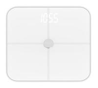 ADLER Báscula corporal inteligente blanca - 12 parámetros de salud, capacidad de 180 kg