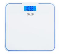 ADLER Báscula de baño, capacidad de 180 kg, borde de luz azul