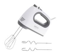 ADLER Camry Batidora 550W: Potencia máxima de 550W, 5 velocidades, función Turbo, ganchos de acero inoxidable.