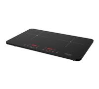 ADLER Camry Cocina de inducción doble - 3500 W de potencia, 10 niveles de calentamiento, bloqueo infantil, negro