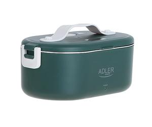 Adler Europe AD 4505 - Fiambrera eléctrica (0,8 L, mantiene las comidas hasta 50 °C, potencia nominal: 45-55 W, 220-240 V ~ 50/60 Hz, color verde)