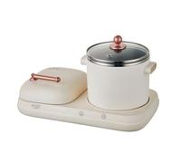 ADLER EUROPE AD 6421 Estación de Desayuno 2 en 1 con Olla de Cocción de 1,0 L y Superficie de Parrilla Antiadherente | Diseño Retro | para Cocinas Pequeñas | Multifuncional 1100-1320W