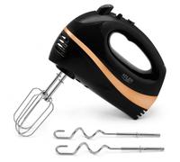 ADLER EUROPE - Batidora de mano (500 W, 5 niveles, batidora turbo, gancho | 5 velocidades Turbo - 2 varillas y 2 ganchos para amasar de acero cromado, 18,5 cm de longitud, botón Eject