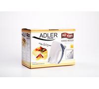 Adler g AD 4201 batidora, Color Blanco/Gris, 300 W, 1 Liter, 44 Decibelios, Plastic, 5 Velocidades
