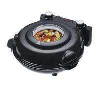 Adler Hornos de Pizza Eléctrico AD 6314, 40 cm, Horneado Express, Control de Temperatura hasta 400°C, Temporizador 15 min, Negro, con 2 Espátulas y Bandeja