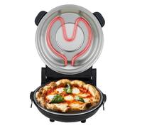 Adler Hornos de Pizza Eléctrico AD 6314, 40 cm, Horneado Express, Control de Temperatura hasta 400°C, Temporizador 15 min, Negro, con 2 Espátulas y Bandeja