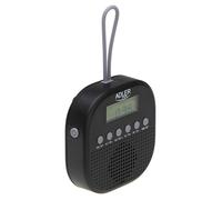 Adler radio de baño digital ad 1912, ipx4 impermeable, fm 87.5-108 mh