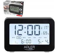 Adler Reloj Despertador Pilas, 3 horarios de Alarma, Pantalla iluminada