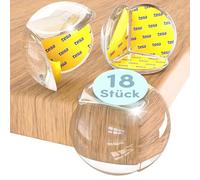 Adlersfeld® Protector de bordes para bebé (18 unidades) - Protección de esquinas autoadhesiva para bebé contra lesiones - Fuerte agarre - Transparente - Fácil aplicación para todos los muebles -