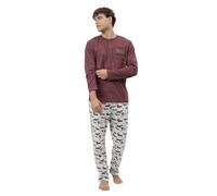 ADMAS 63798 - Pijama hombre perritos bolsillo hombre color: MARRON talla: XXL