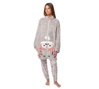 ADMAS Bata Manga Larga Calentita Winter Owl para Mujer