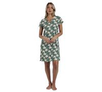 ADMAS Camisola Mujer Verano Algodón - Camisón Manga Corta con Estampado Viajes, Tejido Suave, Azul Marino Talla L