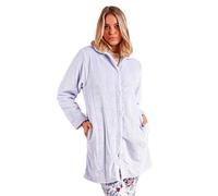 ADMAS CLASSIC Bata Mujer Invierno 100% Poliéster - Bata de Mujer Larga con Botones y Bolsillos en Tejido Jacquard Coral Suave, Calentita para Casa, Co