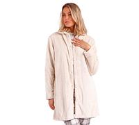 ADMAS CLASSIC Bata Mujer Invierno 100% Poliéster - Bata de Mujer Larga con Botones y Bolsillos en Tejido Jacquard Coral Suave, Calentita para Casa, Co