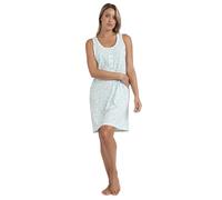 ADMAS Classic Camisola Mujer Verano Modal - Camisón Sin Mangas con Estampado Floral, Tejido Ligero, Azul Talla M