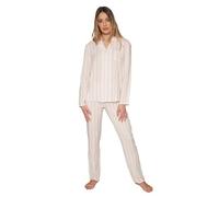 ADMAS Classic Pijama Manga Larga Abierto Classic Stripes para Mujer
