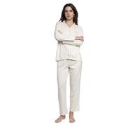 ADMAS Classic Pijama Manga Larga Abierto Dots & Flowers para Mujer